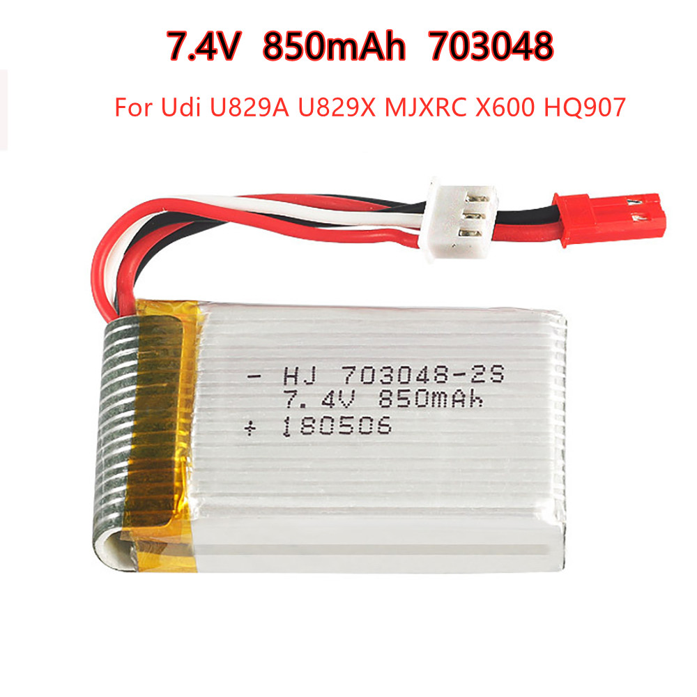 Rc Hobby Hub - 1-5Pcs 2S 7.4V 850MAh 703048แบตเตอรี่ Lipo