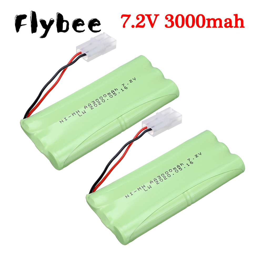 Rc Hobby Hub - 7.2v แบตเตอรี่ชาร์จ 3000mah แบตเตอรี่ NiMH สําหรับของเล่น