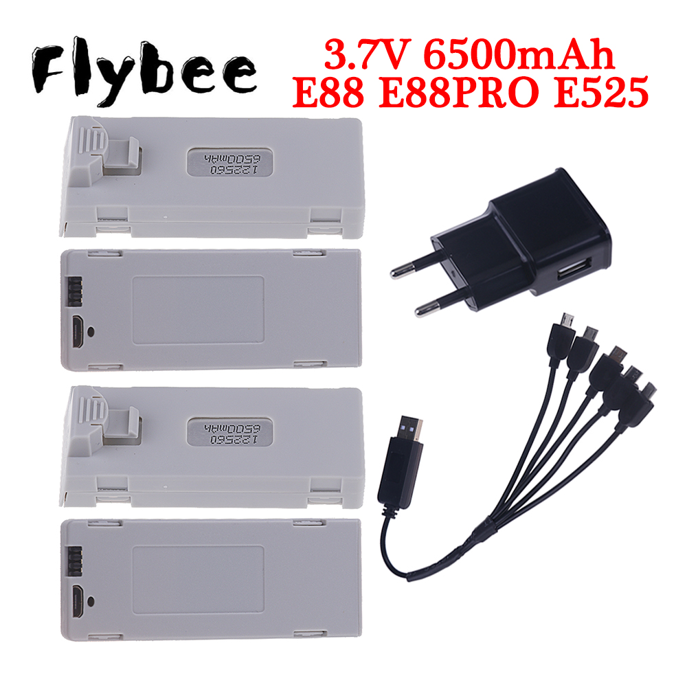 Rc Hobby Hub - แบตเตอรี่ E88เดิม3.7V 6500mAh Lipo สำหรับ E88