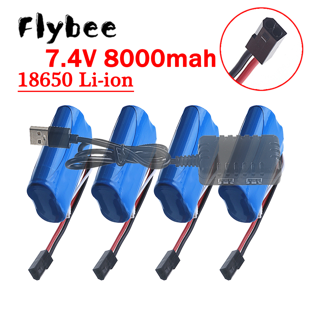 Rc Hobby Hub - (5500 ปลั๊ก) 18650 7.4V 8000 มิลลิแอมป์แบตเตอรี่,