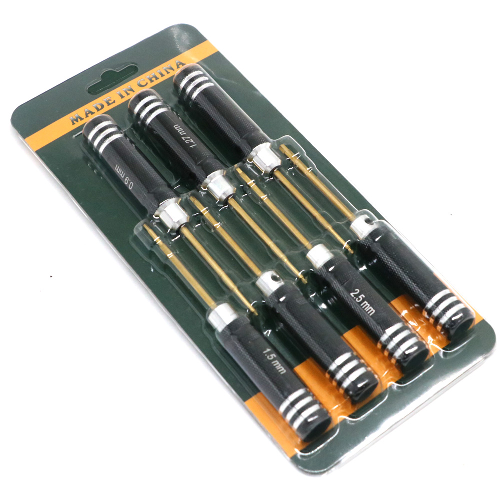 Rc Hobby Tool Kit - ชุดเครื่องมือไขควงหกเหลี่ยมมีความแม่นยำขนาดเล็กชุบไทเทเนียม7ชิ้นเครื่องมืออัลเลนไดรเวอร์สำหรับโดรนเฮลิคอปเตอร์ควบคุมรีโมตเครื่องบินจำลองเครื่องมือซ่อม
