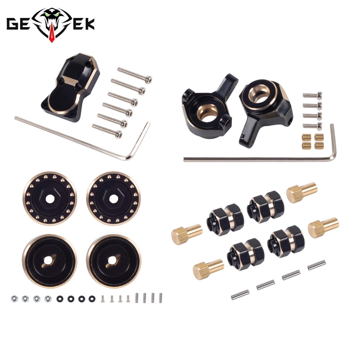 Hobby Zone Rc - น็อตล้อทองเหลืองแบบถ่วงน้ำหนักสำหรับรถ RC Crawler ขนาด 1/24 รุ่น