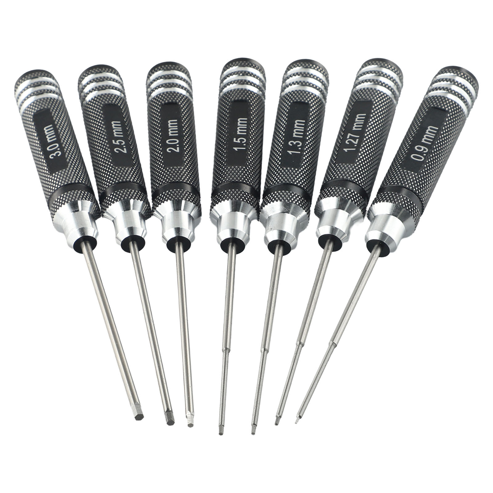 Rc Hobby Tool Kit - เครื่องมือไขควงหกเหลี่ยม hss 7ชิ้นขนาด0.9-3.0มม. สำหรับรุ่น RC ไขควงไขควงหกเหลี่ยม