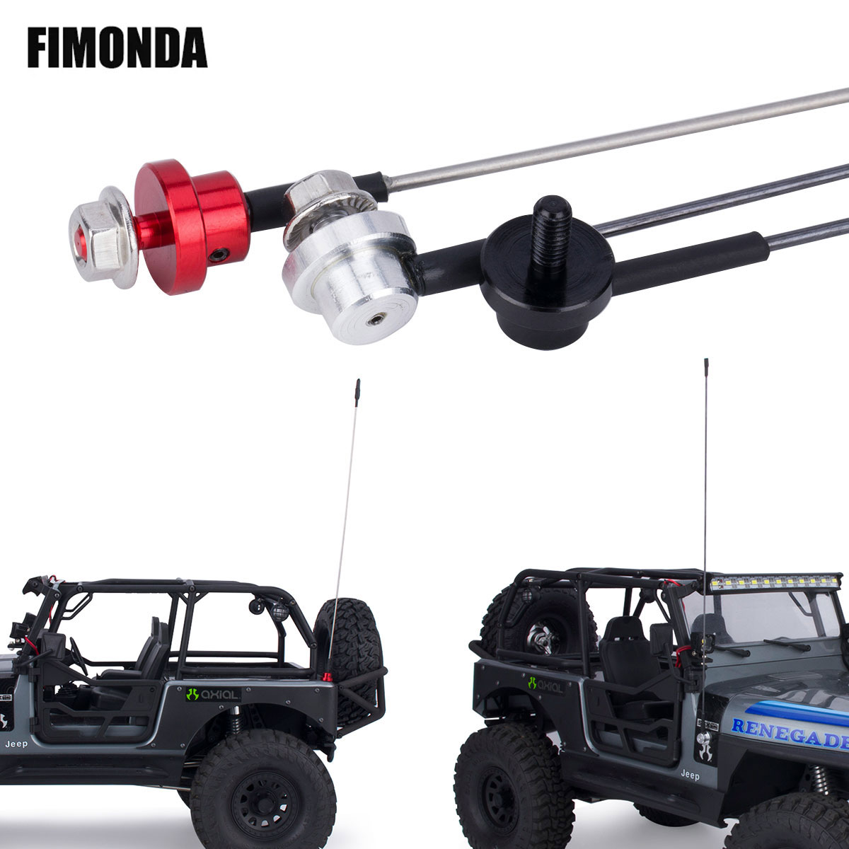 Hobby Zone Rc - 50 ซม.โลหะปรับจําลองเสาอากาศแท่นสําหรับ 1/8 1/10 RC Crawler